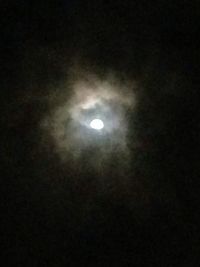 Low angle view of moon in sky