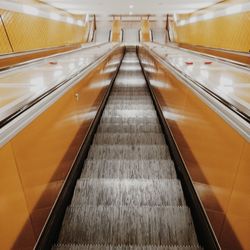 High angle view of escalator in hamburg