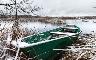 Scenic view of lake during winter