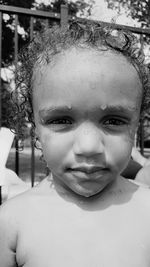 Close-up portrait of cute boy