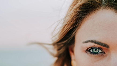 Close-up of young woman