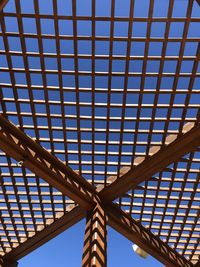 Low angle view of ceiling against sky