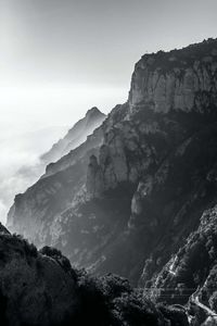 Low angle view of mountain against sky