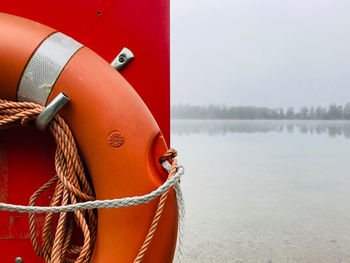 View of boat in lake