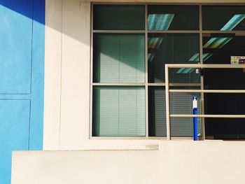 Closed door of building