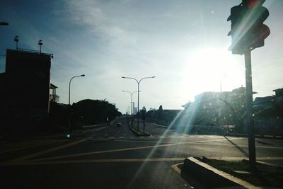 Road in city against sky