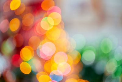 Closeup colourful bokeh light background