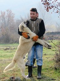 Full length of a dog