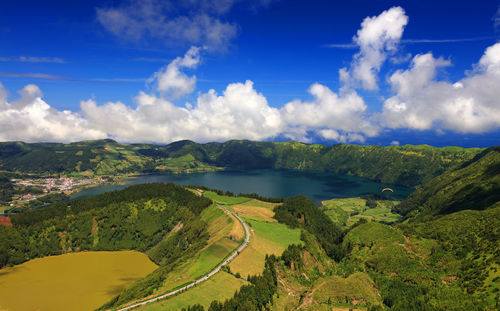 Panoramic view of landscape against sky