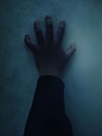 Close-up of silhouette hand