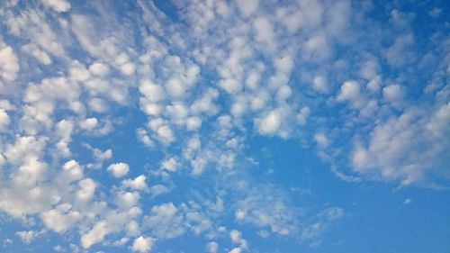 Low angle view of clouds in sky