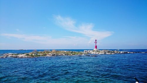 Lighthouse in sea