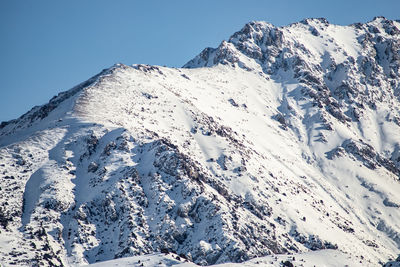 Snow covered mountain against sky