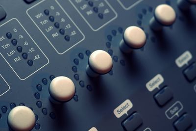 Sound mixer close up