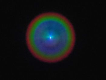 Rainbow against sky at night