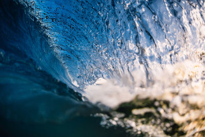 Close-up of frozen water