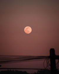 Scenic view of moon against sky at night