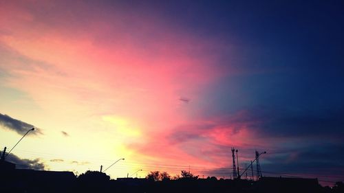 Low angle view of sky at sunset