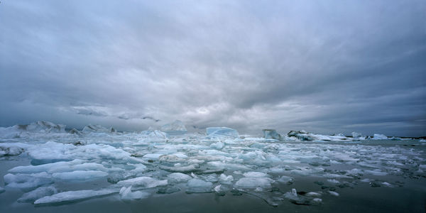 The glacier lagoon jokulsarlon in south east iceland