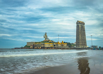 Murdeshwar temple early morning view from low angle