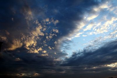 Low angle view of dramatic sky