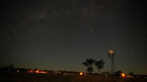 Scenic view of star field at night