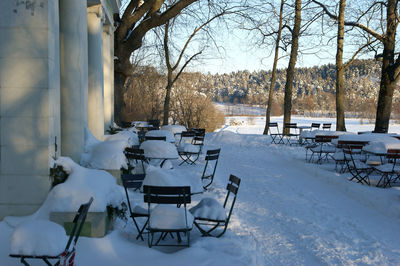Empty chairs and tables