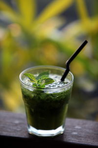 Close-up of drink against blurred background