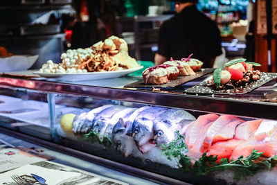 Close-up of food on table