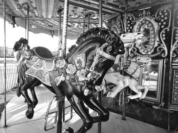 Carousel in amusement park