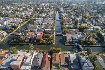 Venice canals in california. the venice canal historic district is a district in the venice section