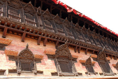 Low angle view of historical building against sky