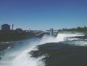 Scenic view of waterfall