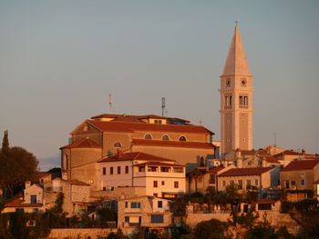 High angle view of church in city