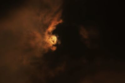 Low angle view of moon at night