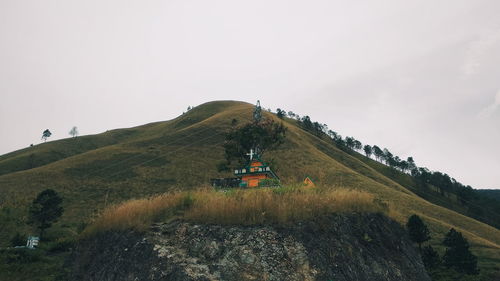 Scenic view of land against sky