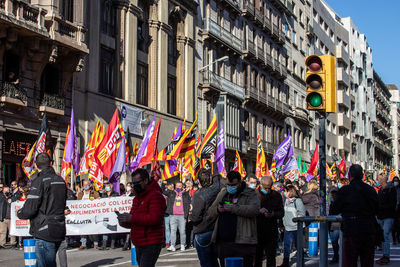 People walking on street