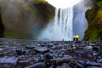 Panoramic view of waterfall