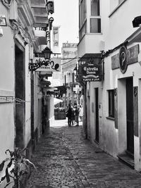 Narrow alley in city