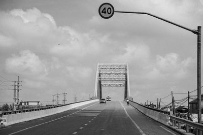 Road passing through city