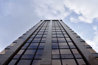 Low angle view of modern building against sky