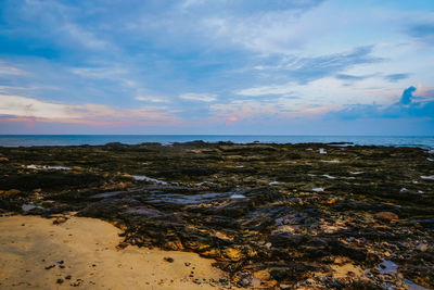 Beautiful seascape in the evening in terengganu, malaysia.