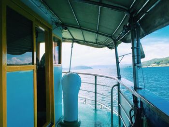 View of sea against blue sky