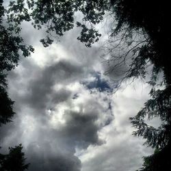 Low angle view of cloudy sky