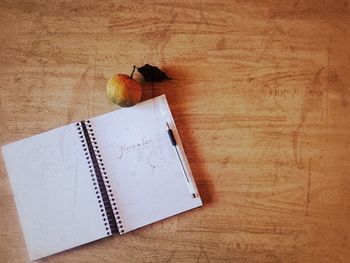 Close-up of book on table