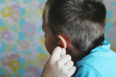 Close-up portrait of boy