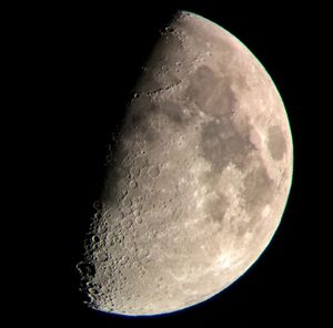 Low angle view of moon in sky