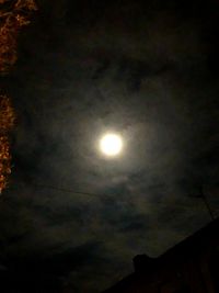 Low angle view of moon at night