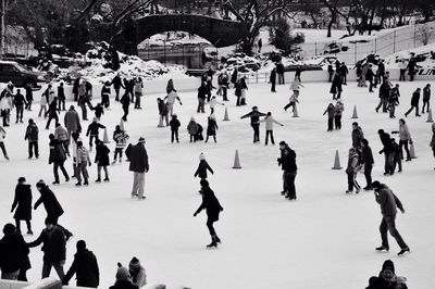 Crowd in city