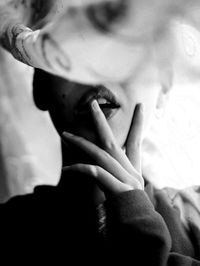 Close-up portrait of a woman